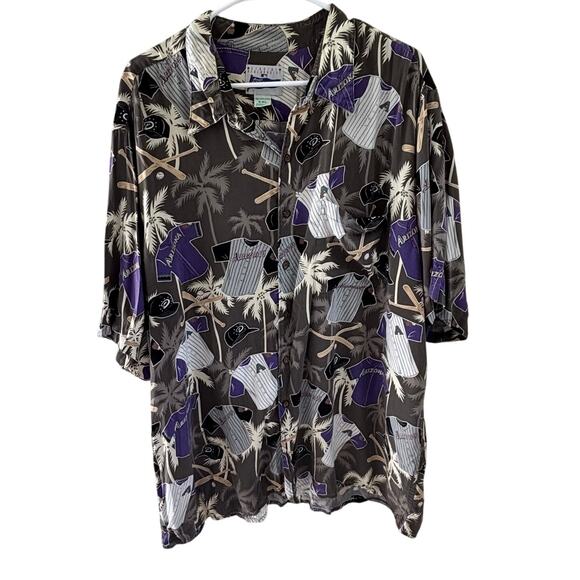 Reyn Spooner MLB Arizona Diamondbacks Hawaiian Shirt Rayon XXL - Picture 1 of 7